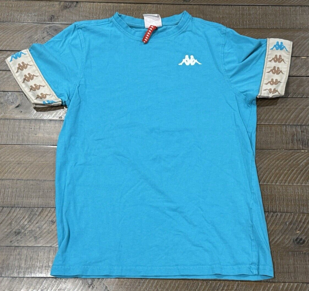 Kappa Shirt Small Aqua Blue Pullover 222 Banda Niji - 18223 - Crew Neck - Size S
